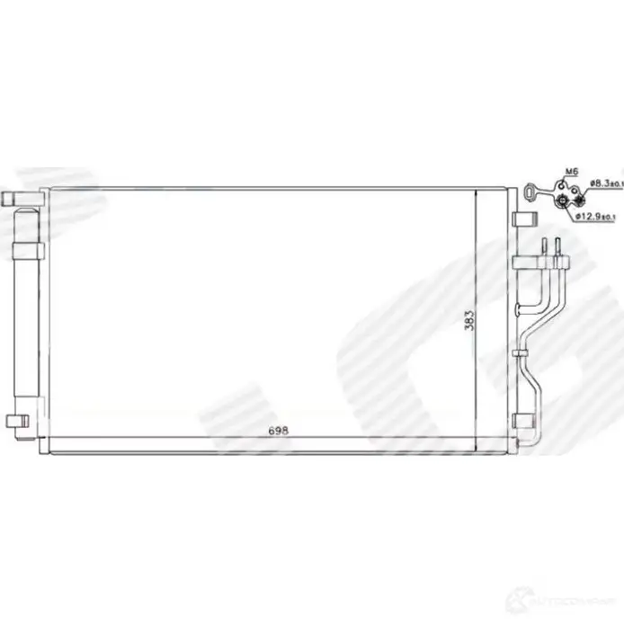 Радиатор кондиционера SIGNEDA GWZ 6E 1438090827 RC940351 изображение 0