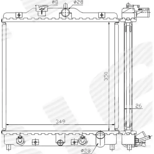 Радиатор охлаждения SIGNEDA RA63308A AE U6DO 1438091189 изображение 0