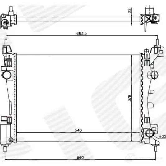 Радиатор охлаждения SIGNEDA TXV HHB 1438091235 RA61918 изображение 0