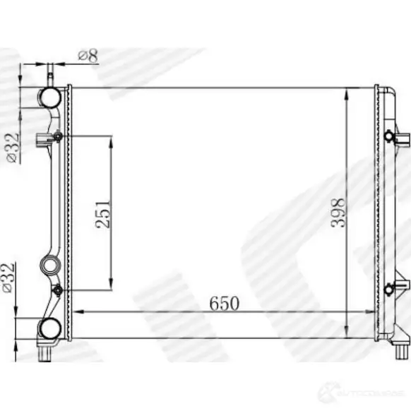 Радиатор охлаждения 1,6/2,0/2,5 mt/at SIGNEDA RA65296 X6N9 BF 1422731543 изображение 0