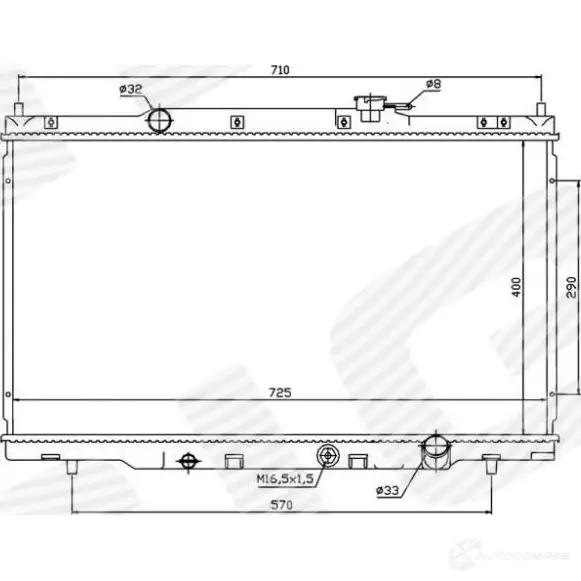Радиатор охлаждения 2,0/2,4 at SIGNEDA RA68103 7G4QF YZ 1438091191