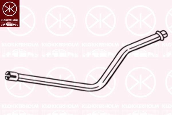 Выхлопная труба глушителя KLOKKERHOLM 1440729800 800-527 F 8L5S6 изображение 0
