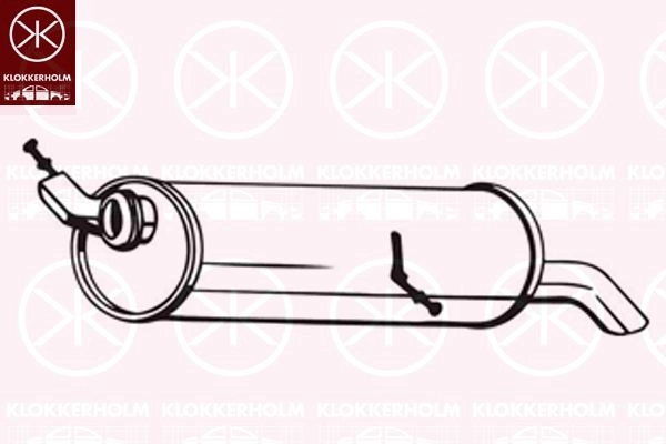 Глушитель KLOKKERHOLM 135-709 1425062691 B3 F1AW изображение 0