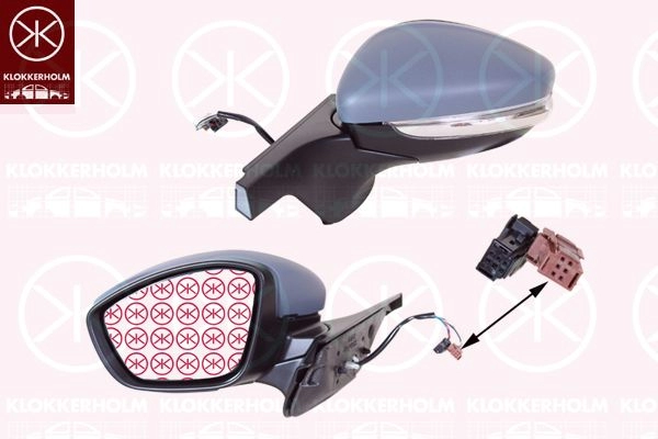 Зеркало боковое наружное KLOKKERHOLM 28CR DRK 05331042 1424343878