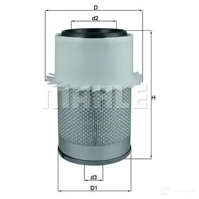 Воздушный фильтр KNECHT RWVEAK4 7961851 3 416041 lx648