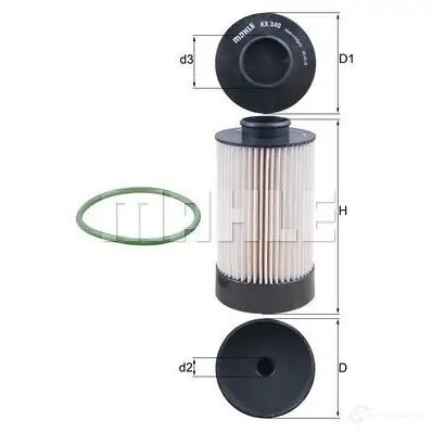 Топливный фильтр KNECHT kx340d 414361 KX 340D ECO 70566549