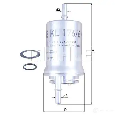 Топливный фильтр KNECHT 414055 kl1766d HB3O7K5 765361 48