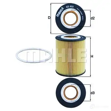 Масляный фильтр KNECHT ox433d 70382550 416829 OX 433D ECO изображение 0