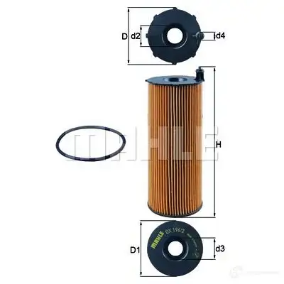 Масляный фильтр KNECHT OX 196/2D ECO 744481732 ox1962d 70551811