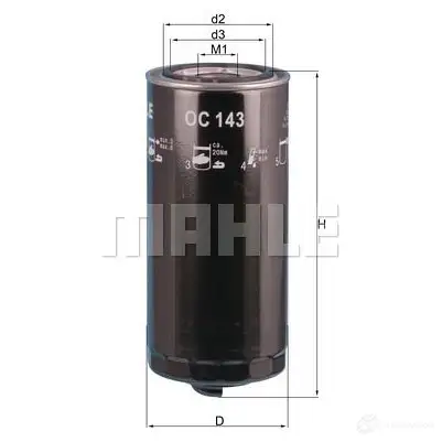 Масляный фильтр KNECHT oc143 416424 DAEYY 798 79693