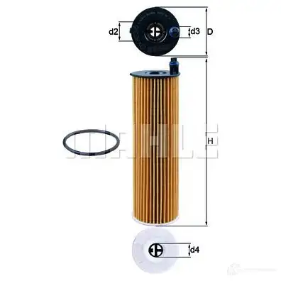 Масляный фильтр KNECHT NA1QIB ox8236d 7241 4026 416895