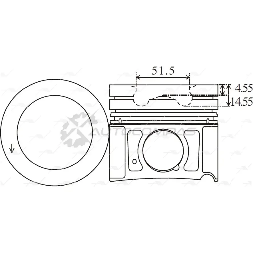 Поршень AUTOWELT PN-32851 S QS73H5 1441175836