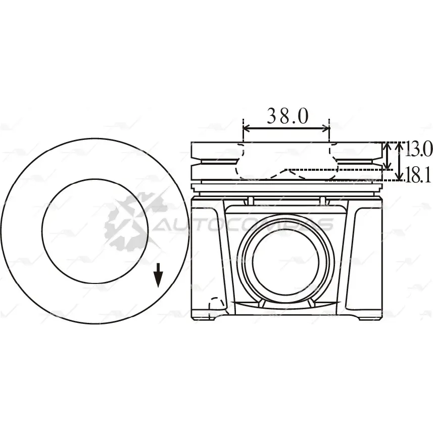 Поршень 0.40 AUTOWELT 1441175180 CV TXO PN-57331