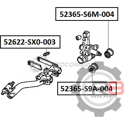 Сайлентблок задней цапфы (передний) R8 1 XKGU 1441275197 R852365-S9A-004 изображение 1