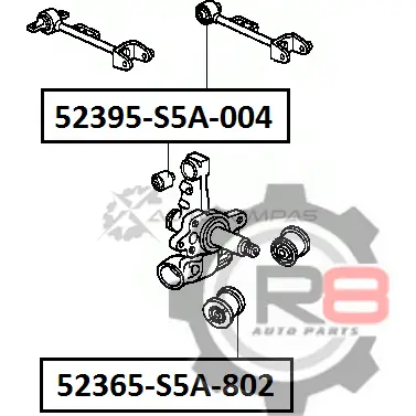 Сайлентблок задней цапфы R8 R852395-S5A-004 1441275231 E DWIS изображение 1