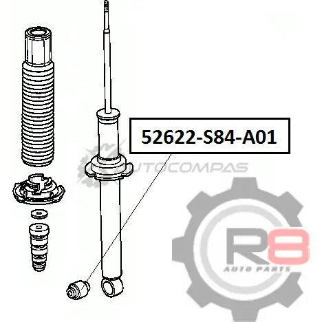 Сайлентблок заднего амортизатора R8 1441275242 K98 JMGA R852622-S84-A01 изображение 1