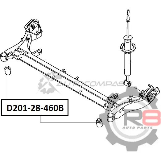 Сайлентблок задней балки R8 R8D201-28-460B 1441275424 Y7I R0 изображение 1
