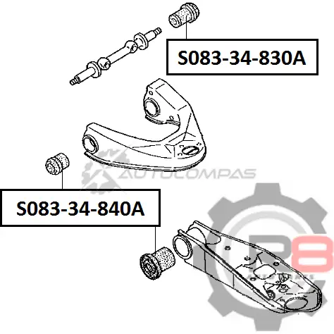 Сайлентблок переднего верхнего рычага (задний) R8 R8S083-34-830A 52 0DQS 1441275460 изображение 1