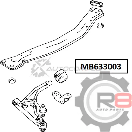 Сайлентблок переднего нижнего рычага (задний) - левый R8 J6X3AY B 1441275508 R8MB633003 изображение 1