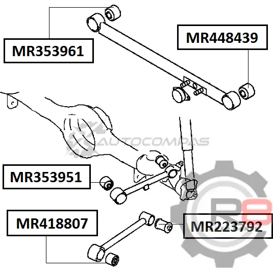 Сайлентблок заднего нижнего продольного рычага (передний) R8 B413 IV 1441275603 R8MR418807 изображение 1