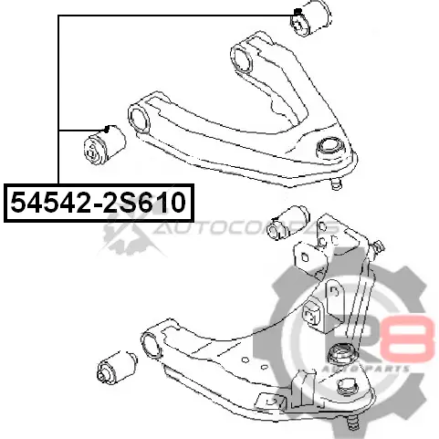 Сайлентблок переднего верхнего рычага R8 YOW04 PX 1441275845 R854542-2S610 изображение 1