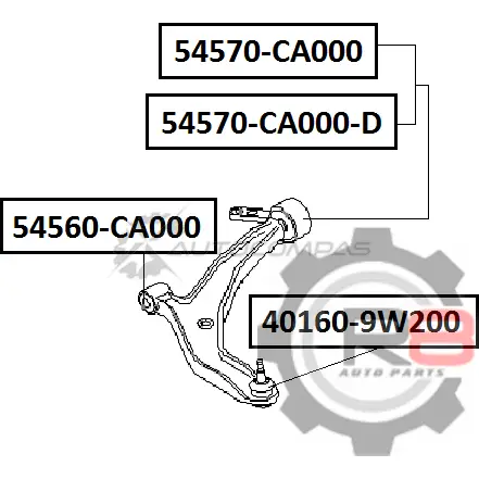 Сайлентблок переднего нижнего рычага (задний) R8 1441275862 R854570-CA000-D H1 HI6O изображение 1