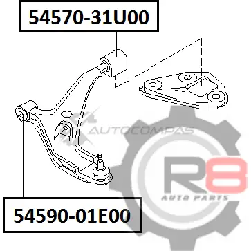 Сайлентблок переднего нижнего рычага (передний) R8 R854590-01E00 Z VU5WP 1441275863 изображение 1