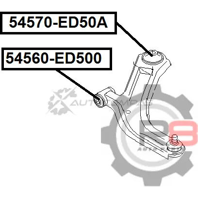 Сайлентблок переднего нижнего рычага (задний) R8 R854570-ED50A KB8A I 1441276001 изображение 1