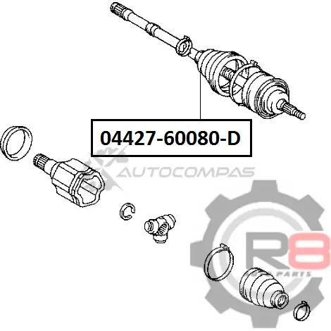 Пыльник шруса (внешний) - 30 x 105 x 130 R8 R804427-60080-D 1441276056 ZJDF 2N изображение 1