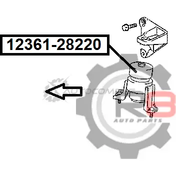 Подушка двигателя передняя - 2AZFE R8 R812361-28220 G9M IE2R 1441276105 изображение 1