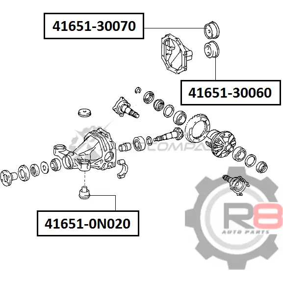 Подушка задняя дифференциала (нижняя) №1 R8 Q 6UAZ R841651-30060 1441276213 изображение 1