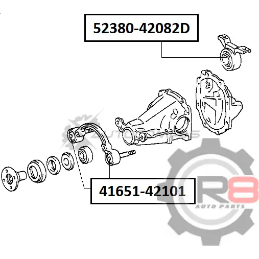 Сайлентблок подушки дифференциала (передняя) R8 56MU NR6 R841651-42101 1441276218 изображение 1