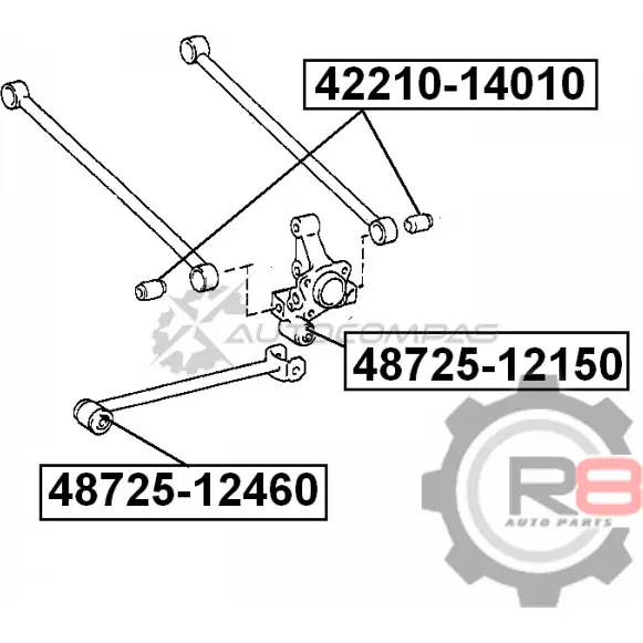 Сайлентблок задней цапфы (плавающий) R8 UGQ7W U R842210-14010 1441276221 изображение 1