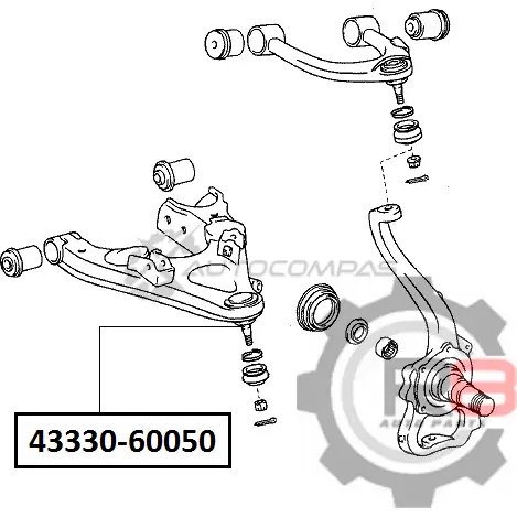 Опора шаровая переднего нижнего рычага R8 R843330-60050 G38 VL 1441276246 изображение 1