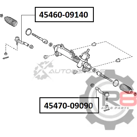 Наконечник рулевой (левый) R8 XJV VM R845470-09090 1441276291 изображение 1