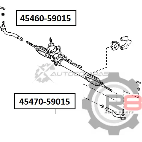 Наконечник рулевой (левый) R8 R845470-59015 J 0VMS 1441276293 изображение 1