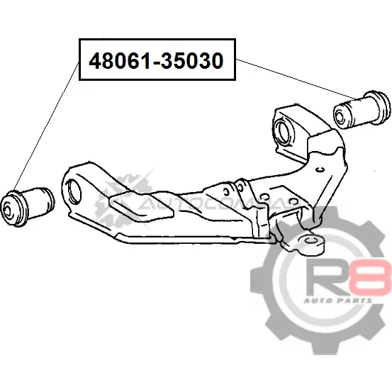 Сайлентблок переднего нижнего рычага R8 1441276345 A 7W2J R848061-35030 изображение 1