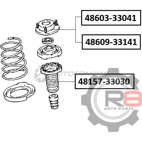 Пыльник переднего амортизатора R8 R848157-33030 1441276360 KWRD LD3 изображение 1