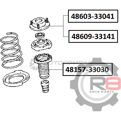 Опора переднего амортизатора (правая) R8 UYS 1V5L 1441276411 R848603-33041 изображение 1