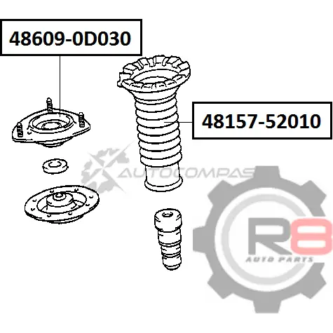 Опора переднего амортизатора R8 R848609-0D030 1441276413 9 E7SVP8 изображение 1