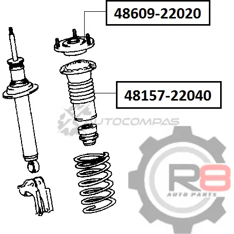 Опора переднего амортизатора R8 R848609-22020 1441276420 CF8RC1 B изображение 1