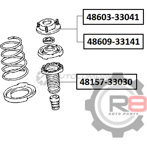 Опора переднего амортизатора (левая) R8 R848609-33141 1441276426 B782 0 изображение 1