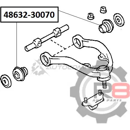 Сайлентблок переднего верхнего рычага R8 R848632-30070 1441276439 ATJ2 1 изображение 1