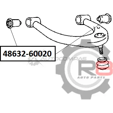 Сайлентблок переднего верхнего рычага R8 R848632-60020 AJP XFV 1441276445 изображение 1