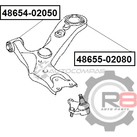 Сайлентблок переднего нижнего рычага (передний) R8 R848654-02050 1441276449 19R16E T изображение 1
