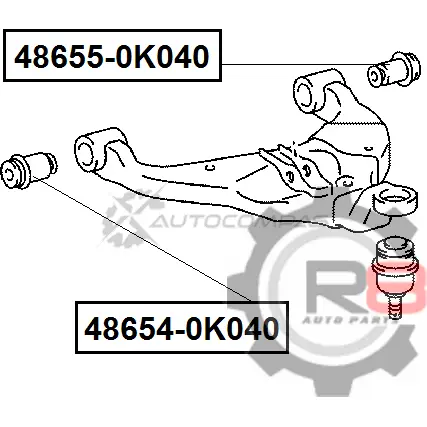 Сайлентблок переднего нижнего рычага (передний) - 4WD R8 R848654-0K040 1441276450 C 6K2BL изображение 1
