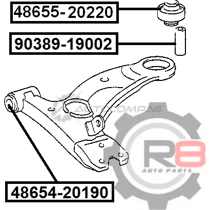 Сайлентблок переднего нижнего рычага (передний) R8 1441276457 R848654-20190 4D7 NS2 изображение 1
