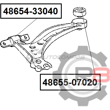 Сайлентблок переднего нижнего рычага (внутренний) R8 1441276461 Y SMTH R848654-33040 изображение 1