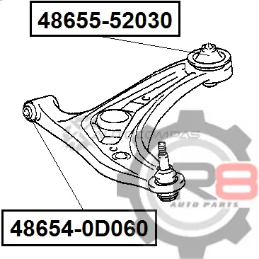 Сайлентблок переднего нижнего рычага (задний) R8 4JC 56R R848655-52030 1441276494 изображение 1