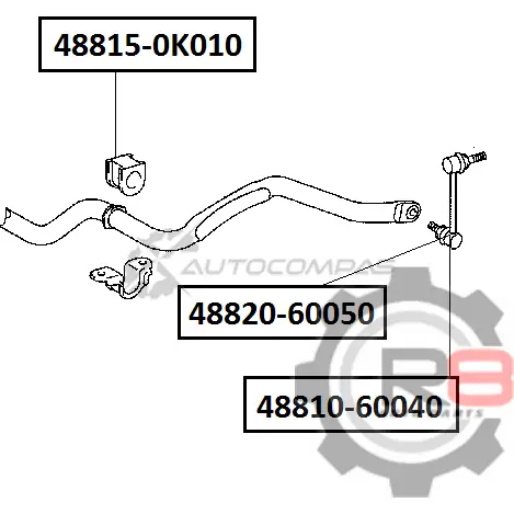 Тяга переднего стабилизатора (правая) R8 1441276749 F8YUOQ 3 R848820-60050 изображение 1